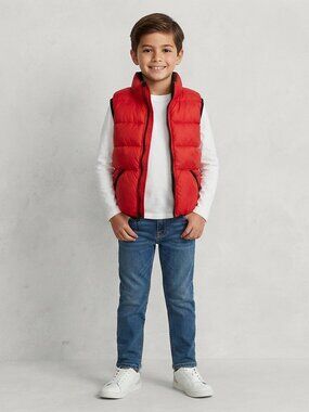Kids Red Puffy vest super warm red color size 6-8 MSC from Europe
